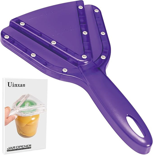 Jar Opener for Weak Hand & Seniors with Arthritis,Easy Twist Off Bottle Caps,Patent | Unique Kitchen Gadgets,Handheld Lid Top Open for Elderly/Women/Men (Purple)