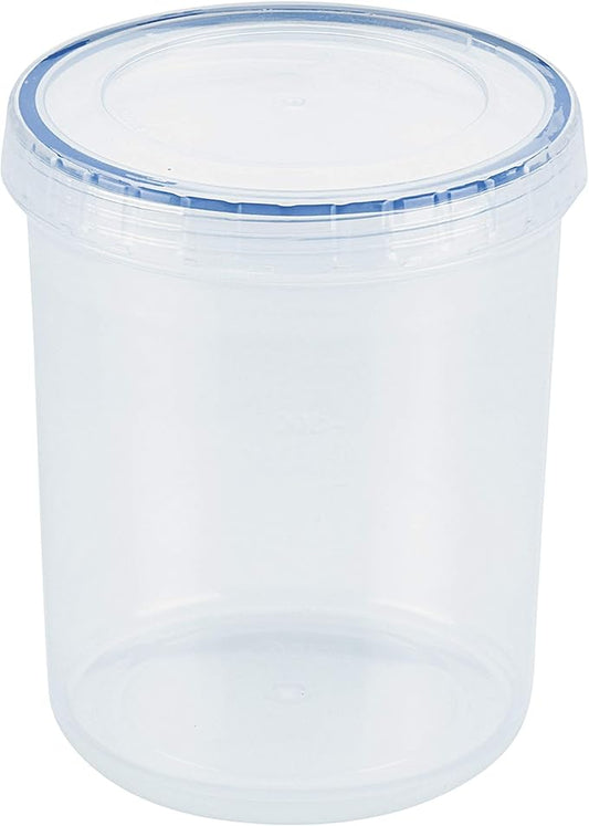 LOCK & LOCK Easy Essentials Twist Food Storage lids/Airtight containers, BPA Free, Tall-30.4oz Clear