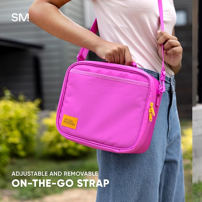 Simple Modern Hadley Lunch Box with Shoulder Strap | Kids & Adults | Insulated Bag with Pockets for Women, Men, Girls, Boys