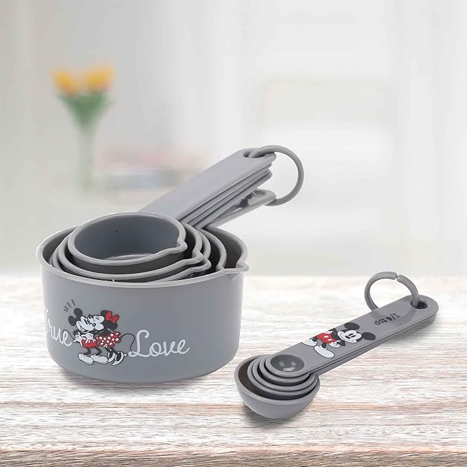 Disney Mickey and Minnie Mouse Measuring Cups - Adorable Love Themed Mickey Mouse Measuring Cups for Kitchen