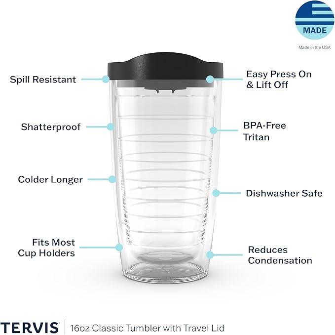 Tervis Watercolor Pansy Made in USA Double Walled Insulated Tumbler Travel Cup Keeps Drinks Cold & Hot, 16oz, Clear