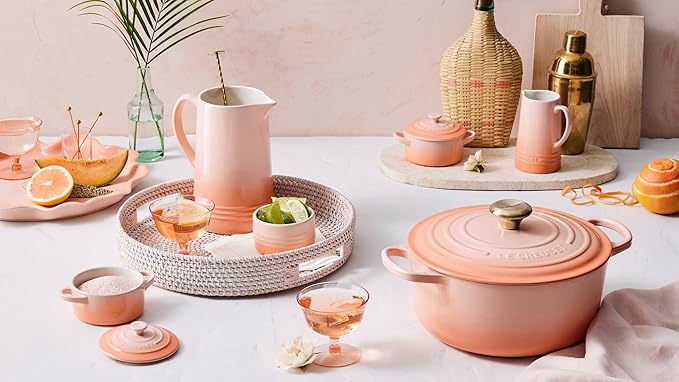 Le Creuset Stoneware Mini Round Cocotte, 8oz., Peche