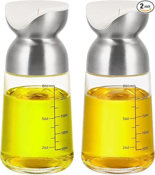 Vucchini Olive Oil Dispenser Bottle 9 Ounce Soy Sauce Vinegar Dispenser Cooking Oil Bottle Container for Air Fryer, Salad, BBQ, Frying