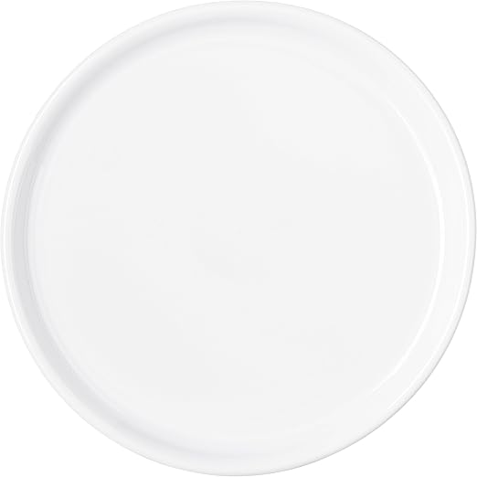 Carlisle FoodService Products Stadia Reusable Plastic Plate Appetizer Plate for Home and Restaurant, Melamine, 7.25 Inches, White, (Pack of 12)