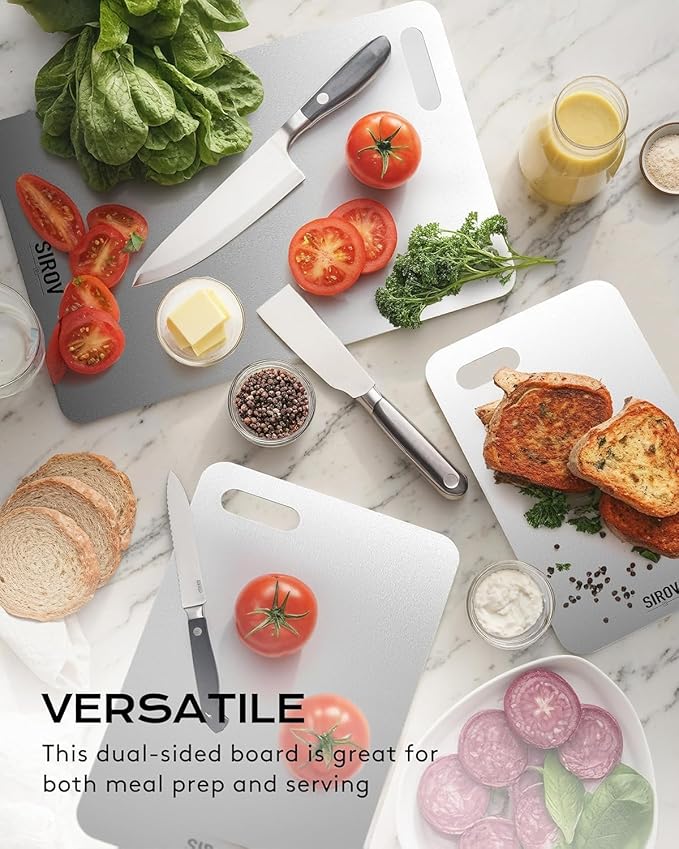 Titanium Cutting Board,100% Pure Titanium Kitchen Cutting Board, Non-Toxic & Dishwasher Safe, Durable and Hygienic for Meat, Fruit & Vegetables (16L*10W)