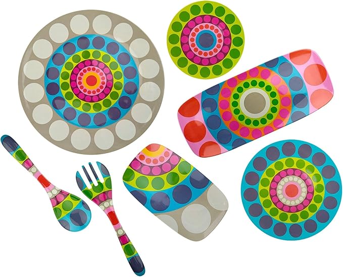 French Bull Melamine Platter - Melamine Dinnerware - Plate, Dish, Serving, Outdoor, Collection (Dial, 15" Round Platter)
