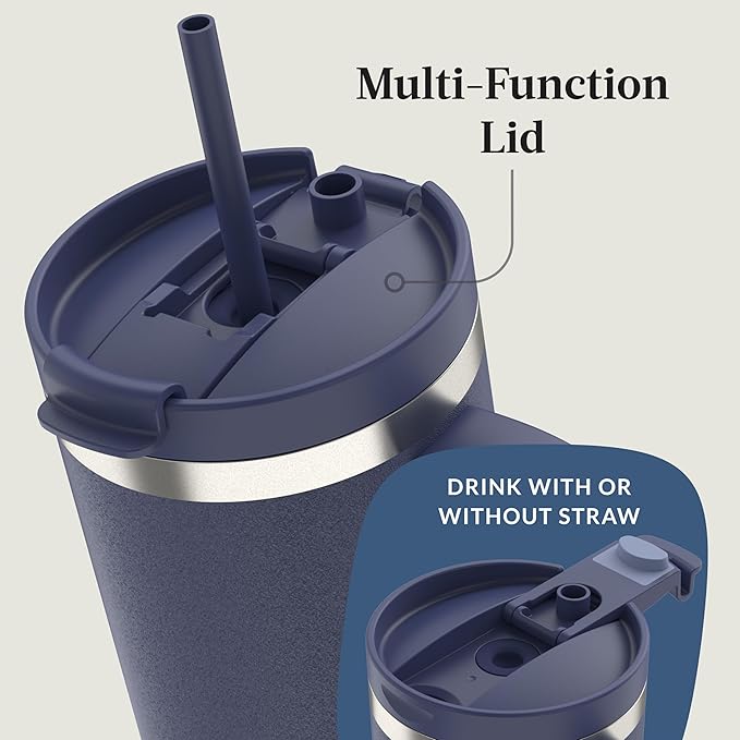 Contigo Tumbler, 40oz Stainless Steel | Vacuum Insulated | Leak-Proof | Cold for 29 Hours | Indigo, Pack of 4