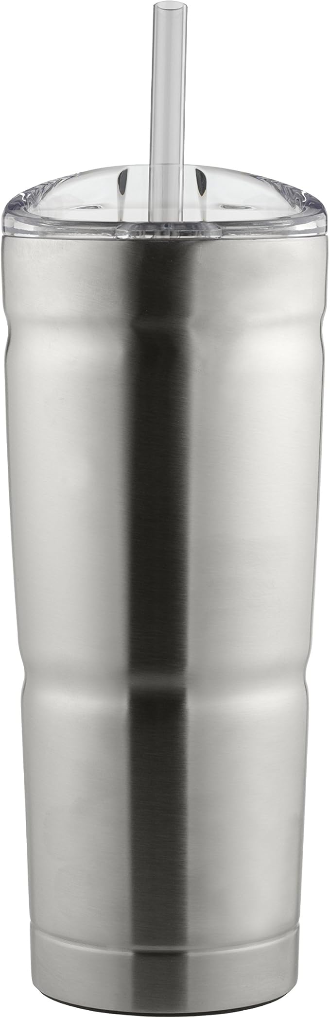 Bubba Envy Stainless Steel Tumbler with Straw, Stainless Steel with Clear Lid, 24oz