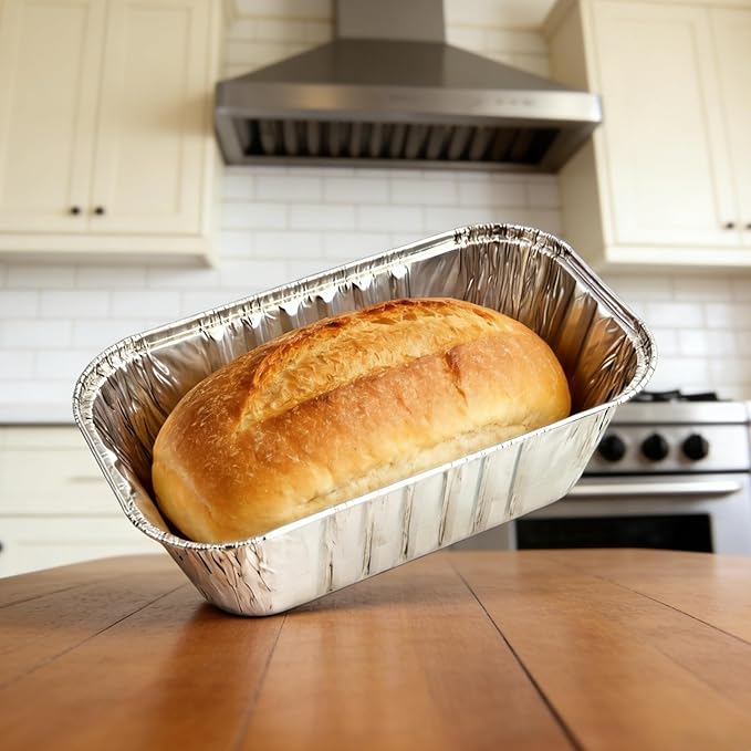 60 Pack Disposable Mini Aluminum Loaf Pans with Chear Lids,(6"x3.5"x2" )1 Lb Foil Loaf Pans,Disposable Aluminum Food Containers with Lids,Small Aluminum Tin Foil Baking Pan for Cakes, Bread, Meat