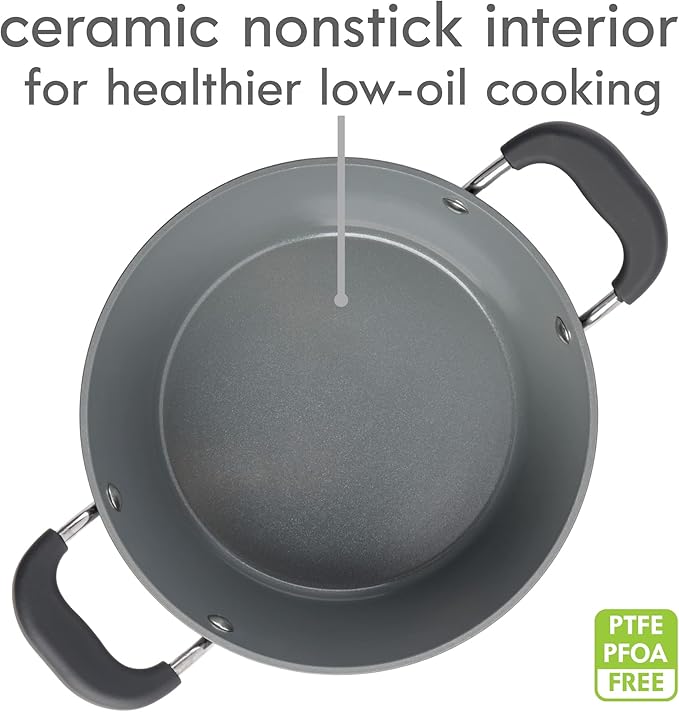 Kenmore Arlington 4.5 QT Aluminum Dutch Oven W/Lid- Black Diamond