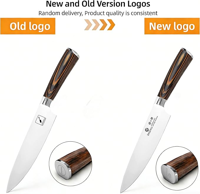 imarku Chef Knife - Pro Kitchen Knife 8 Inch Chef's Knives Japanese HC Steel Sharp Paring Knife with Ergonomic Handle, Tawny Handle, Best Gifts for Men and Women, Gyutou knives