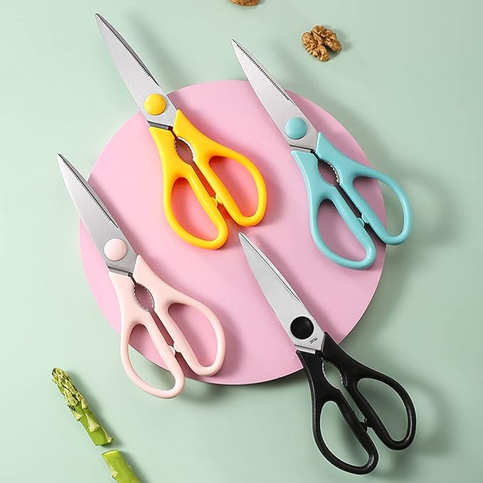 Black Grey Kitchen Shears, Rkqoa Kitchen Scissors Heavy Duty Cooking Scissors, Dishwasher Safe Scissors Kitchen House Essentials Supplies, Stainless Steel Sharp Utility Shears for Chicken etc