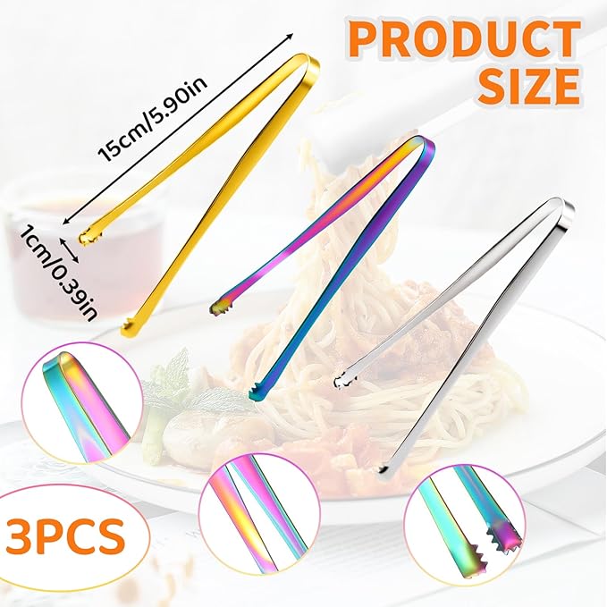 3 Pcs Egg Chalaza Remover Tool, 3 Color 5.98 Inch Stainless Steel Toothed Egg Shell Fragment Membrane Cracker Separator, Multipurpose Kitchen Gadget for Perfectly Clean and Intact Eggs Chefs Bakers