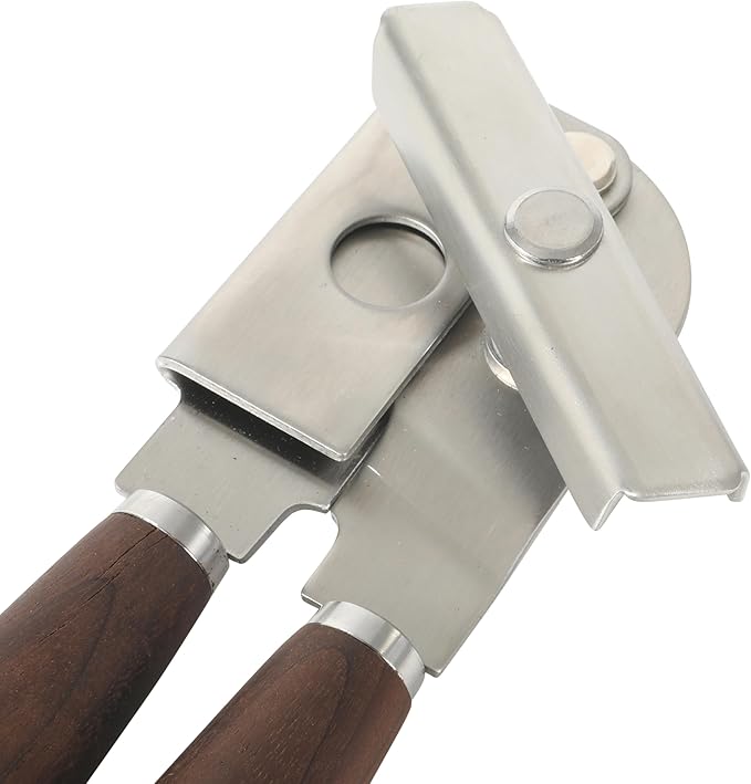 Sur La Table Kitchen Essential Walnut & Co. Stainless Steel W/Walnut Handle Heavy Duty Can Opener and Bottle Opener
