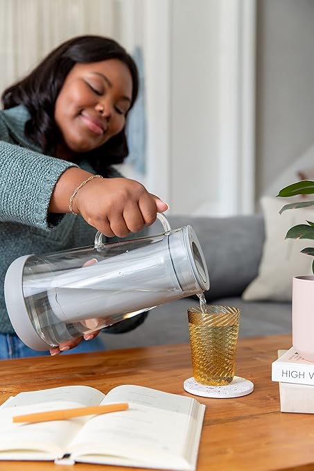 LifeStraw Home – Water Filter Pitcher, 7-Cup, Pebble, BPA Free Designed for Everyday Protection Against Bacteria, parasites, microplastics, Lead, Mercury, PFAS, and A Variety of Chemicals