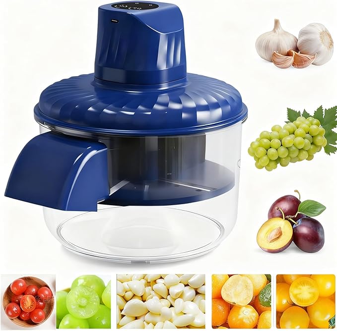 Electric Automatic Peeler Machine,Automatic Grape Peeler Machine,Garlic Peeler Cherry-Tomato Skin Remover,Compact Vegetable Peeler for All Small Fruits,Kitchen Peeling Tool
