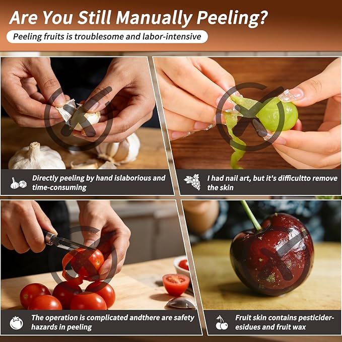 Electric Peeler Machine – One-Touch Automatic Peeler for Garlic & Grapes | Fast, Effortless Peeling for Everyday Kitchen Prep