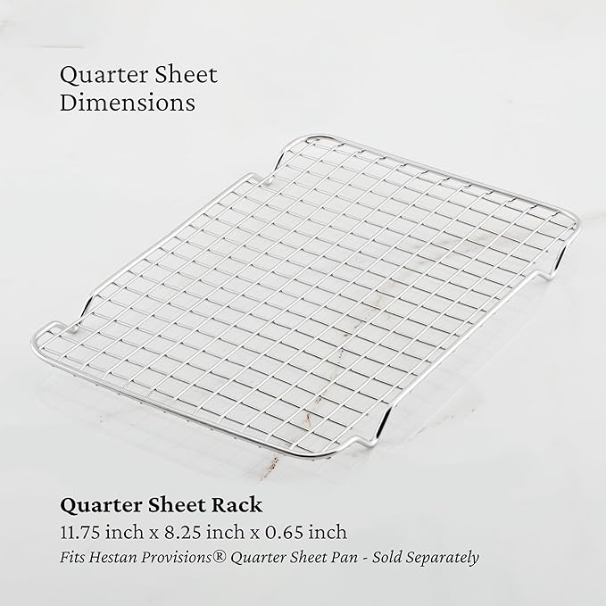 Hestan Provisions OvenBond – Quarter Sheet Pan Rack, 11.75" L x 8.25" W (Cooling Rack)