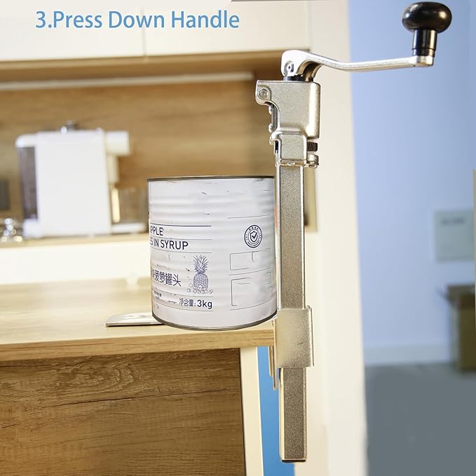 Commercial Can Opener Heavy Duty for Large Cans Industrial Can Openers for Big Can Manual Stainless Steel Table Can Openers Restaurant Can Opener #10 Cans Up To 11" Tall For Bars Hotel Kitchen