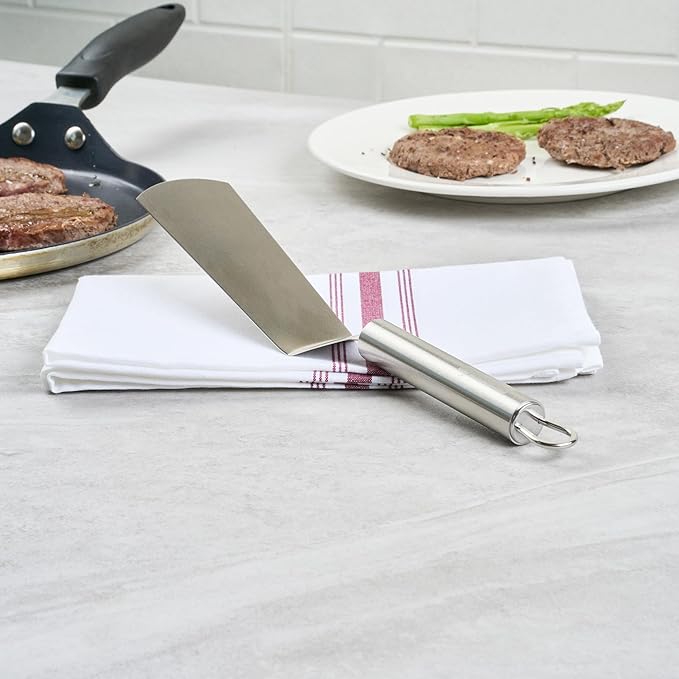 Restaurantware 11" Stainless Steel Turner - 24 Pack - German Standard Kitchen Spatula with Ergonomic Handle, Heat-Resistant - Heavy-Duty Steel Spatula for Flipping Burgers, Eggs, Meat
