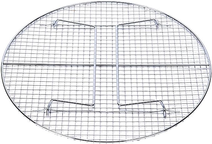TrueCraftware- 17-3/4” Round Steamer Rack/Cooling Rack Nickel Plated- Steamer Insert for Veggie Fish Seafood Cooking for Cooling Steaming Baking Cooking Lifting Food in Pots Cake Pan Pressure Cooker