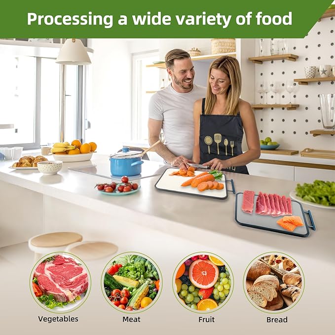 Titanium 2in1 Cutting Boards for Kitchen, Large Double Sided Food-Grade Composite Titanium and Wheat Straw PP Dishwasher Safe Chopping Board for Meat, Fruit, Vegetable (15" X 11")