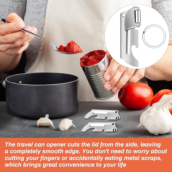 12 Pieces Military Style Can Openers with Key Rings, Anglecai P-57 Military Camping Can Openers Stainless Steel Army Survival Cans Opener Portable Cans Opener for Traveling (Style 6 (P57))
