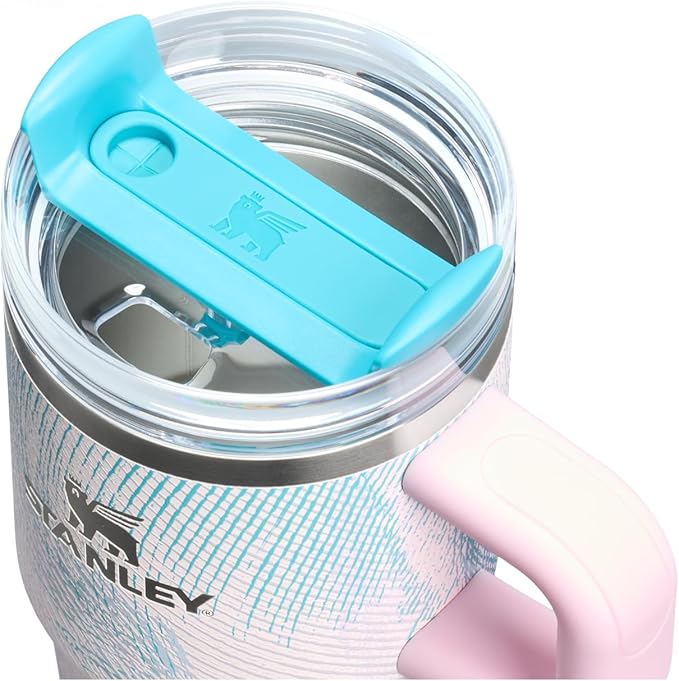 STANLEY Quencher H2.0 Tumbler with Handle and Straw 20 oz | Flowstate 3-Position Lid | Cup Holder Compatible for Travel | Insulated Stainless Steel Cup | BPA-Free | Sea Glass Plume