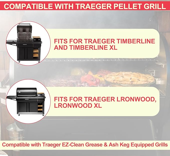 30 Pack BAC608 Grease Bucket Liner for Traeger Timberline and Timberline XL Drip Tray Liner, Traeger Flatrock Accessories Grease Bucket Liner, Traeger Lronwood, Lronwood XL Accessories Drip Tray Liner