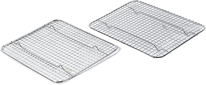 Great Credentials© Heavy-Duty Cooling Rack, Cooling Racks, Wire Pan Grade, Commercial Grade, Oven-Safe, Chrome (8 x 10 Inch)