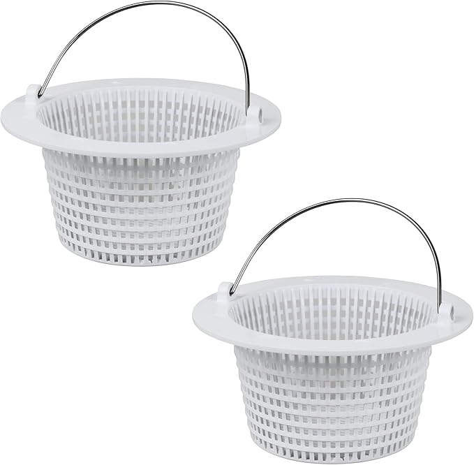 HNF SPX1091C Above Ground Skimmer Basket for SP1091C1 SP1091C2 SPX1091C1 51-150-1084 513330 Compatible with Hayward Automatic Skimmer SP1091LX SP1091WM Ground Pool Skimmer Basket with Handle 2 Pack
