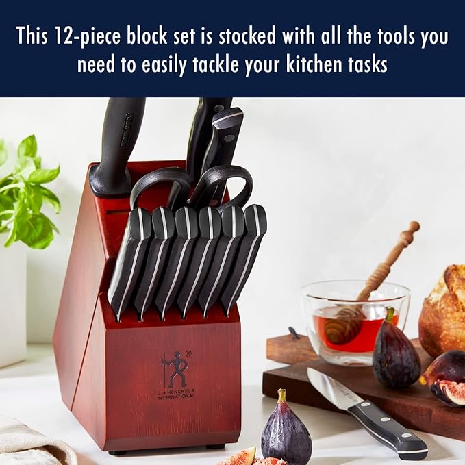 HENCKELS Dynamic Razor-Sharp 12-Piece Knife Set, Chef , Bread , Steak , German Engineered Informed by 100+ Years of Mastery