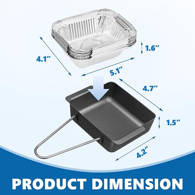 SafBbcue Grill Drip Pan for Nexgrill 720-0830H 720-0830D 720-0888S 720-0898 Grease Tray Replacement Parts, Grease Catcher for Home Depot Nexgrill 720-0882A 720-0925P Cuisinart CGG-7400 with Liners