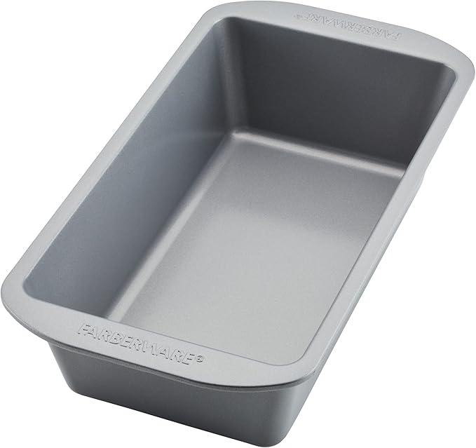 Farberware GoldenBake Bakeware Nonstick Meatloaf/Loaf Pan Set, Insulated, Two 9-Inch x 5-Inch, Gray