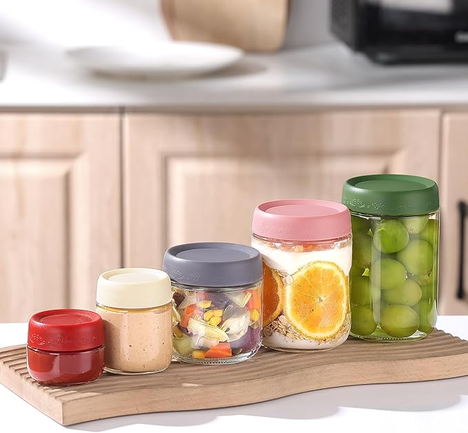4 OZ Salad Dressing Jar 8 Pack, Airtight Leakproof Bulk Small Glass Sauce Jar with Lids, Reusable for Lunch Box, Bento, Travel & Meal Prep(4 OZ-8Pack)