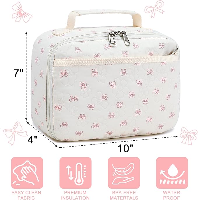LEDAOU Lunch Bag Kids Lunch Box Girls Boys Insulated Lunch Bag Reusable Lunchbox for School Picnic Hiking Daycare