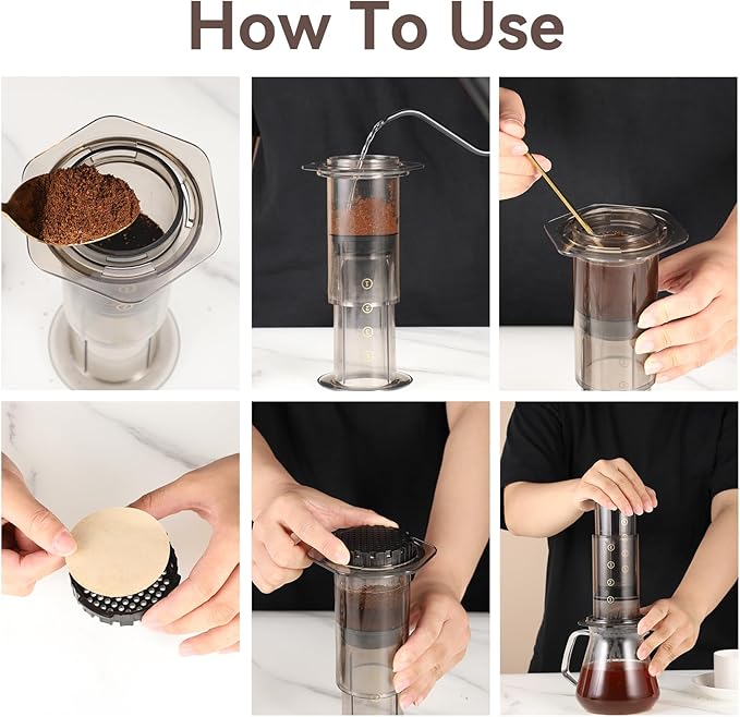 800 Pcs Replacement Filter Paper Unbleached Natural Round Coffee Filter Coffee Accessories Compatible with Aerobie Aeropress Coffee, Espresso Makers