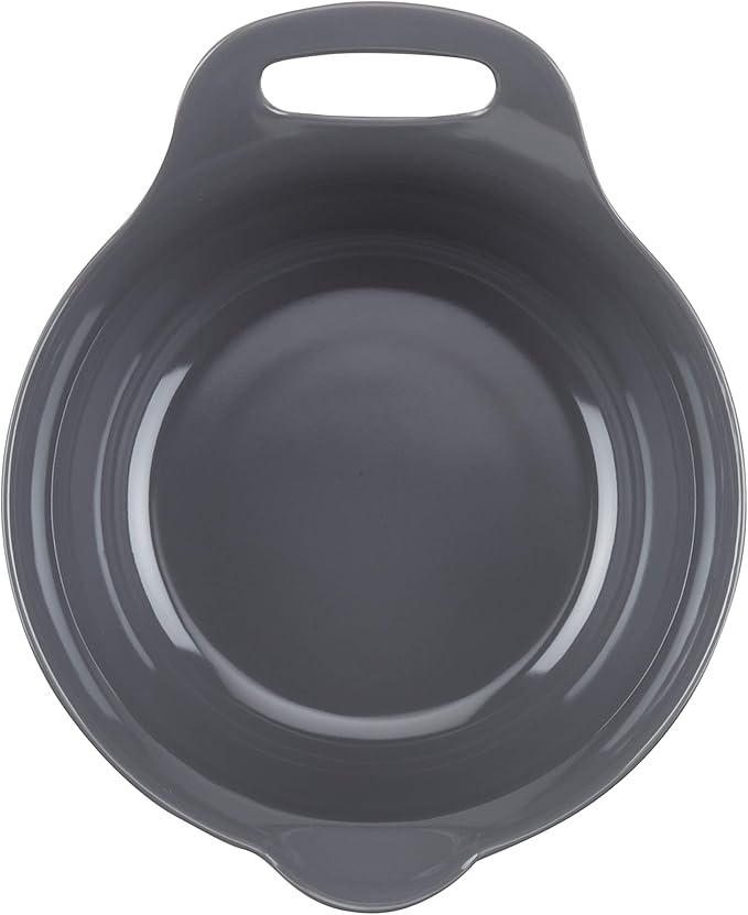 Rachael Ray Tools and Gadgets Nesting / Stackable Mixing Bowl Set with Pour Spouts and Handle - 4 and 5 Quarts, Red and Gray