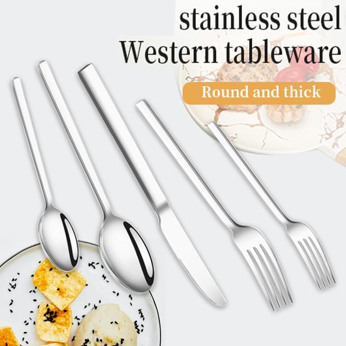 Silverware Set, 40-Piece Forged Flatware Cutlery Set Premium Stainless Steel, Service for 8, for Home, Wedding, Party,Gift, Mirror Polished and Dishwasher Safe