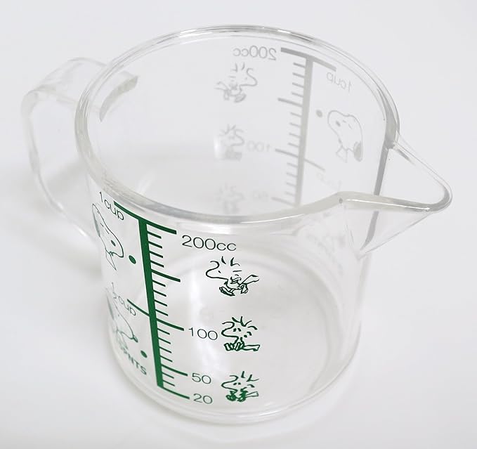 OSK MC-1 Measuring Cup, Rilakkuma Measuring Cup, Small, 7.8 fl oz (200 ml), Made in Japan, Graduated, Boiling Water, Handle, Cute, Stylish, Easy to Use, Easy to Pour, For Cooking, Clear