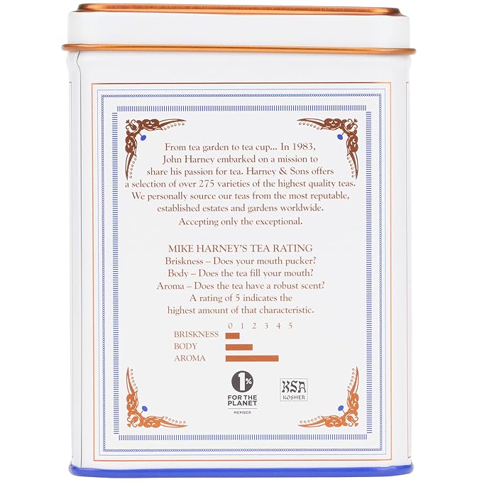 Harney & Sons Paris Flavored Black Tea – 20 Sachets | Fruity Vanilla & Caramel Blend with Hint of Lemony Bergamot