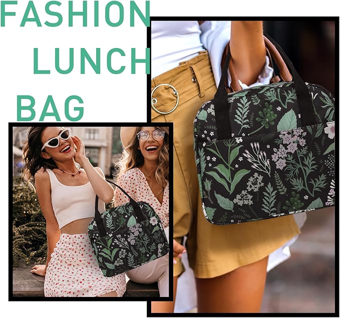 VLM Lunch Bag,Lunch Box for Women Men,Reusable Insulated Lunch Tote,Small Leakproof Cute Lunch Cooler with High Capacity for Work,Picnic,Camping