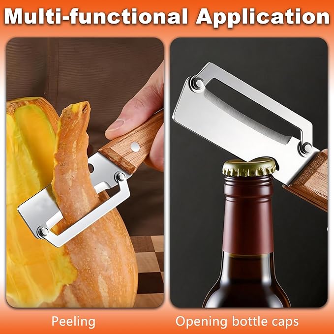 Multi Functional Vegetable Peeler for Kitchen with Bottle Opener,2 Pcs Peeler with Container, Stainless Steel Blade,Fruit and Vegetable Peeler with Storage Box,for peeling apples, potatoes, carrots