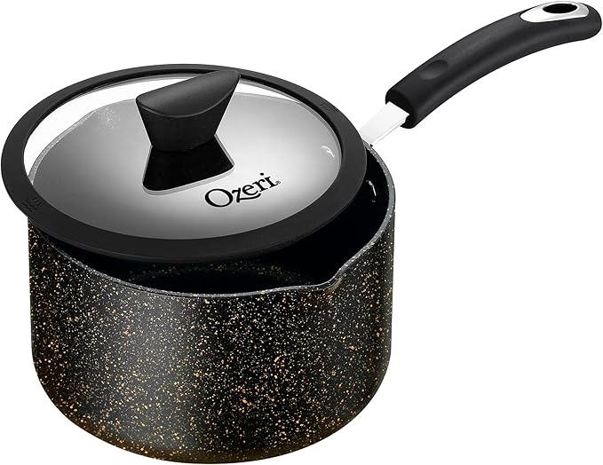 The All-In-One Stone Saucepan and Cooking Pot by Ozeri - 100% APEO, GenX, PFBS, PFOS, PFOA, NMP and NEP-Free German-Made Coating