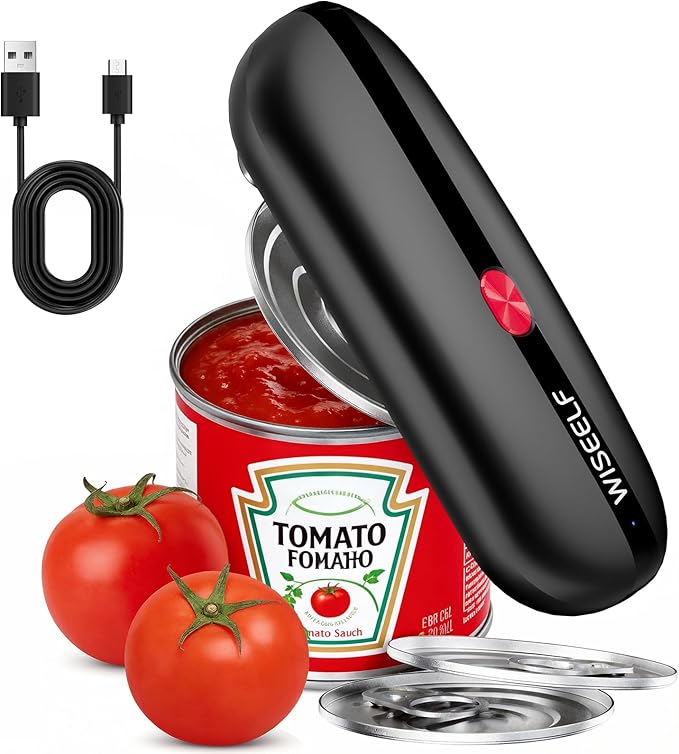Electric Can Opener, One-Touch Automatic Can Opener for Seniors Fits All Can Sizes, Hands-Free&Smooth Safety for Arthritis and Kitchen