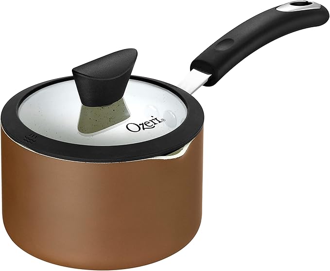 The All-In-One Stone Saucepan and Cooking Pot by Ozeri - 100% APEO, GenX, PFBS, PFOS, PFOA, NMP and NEP-Free German-Made Coating