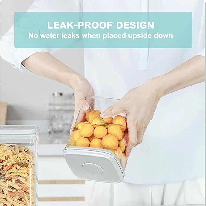 Airtight Food Storage Container Pop Containers With Lids, Bpa Free for Spaghetti Cereal Flour Rice Kitchen Organizer (500ml / 0.5qt *4)