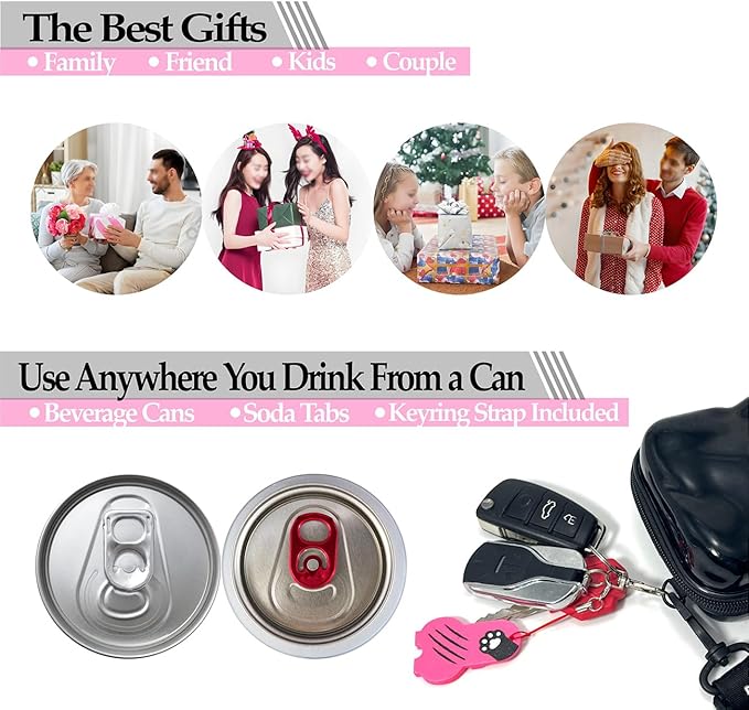Soda Can Tab Opener Mini Soda Can Cover Easy Tab Opener and Drink Protector Cute Beverage Barricade Soda Protector for Beer,Coke,Aluminum Cans at Party,BBQ, Beach(Spider Web)