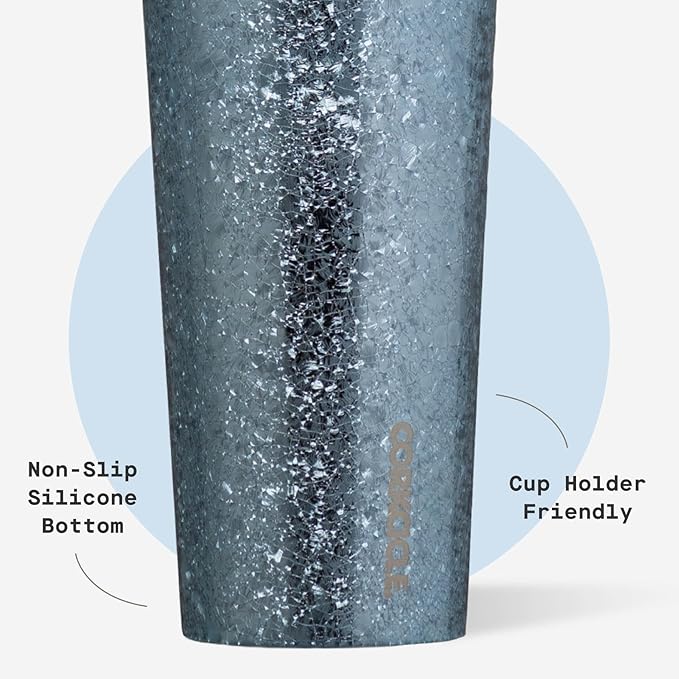 Corkcicle Cold Cup - Triple Insulated Tumbler with Straw - 12 Hours Cold - Leak-Resistant Lid - Easy Grip - Non-Slip Bottom - Summer Drinkware Gift - Keeps Drinks Ice Cold - 24 oz - Ice Breaker