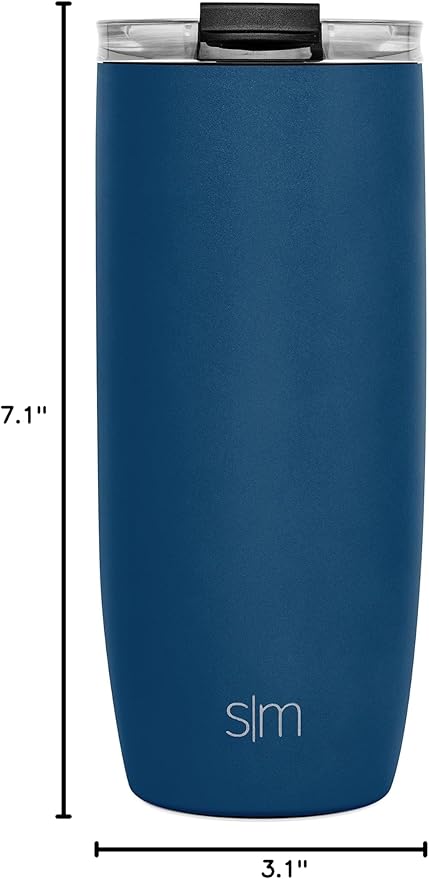 Simple Modern Voyager Tumbler with Flip Lid | Travel Coffee Mug | Insulated Stainless Steel Cold Brew Iced or Hot Coffee Cup | Gifts for Women Men Her Him | 20oz, Slumberland